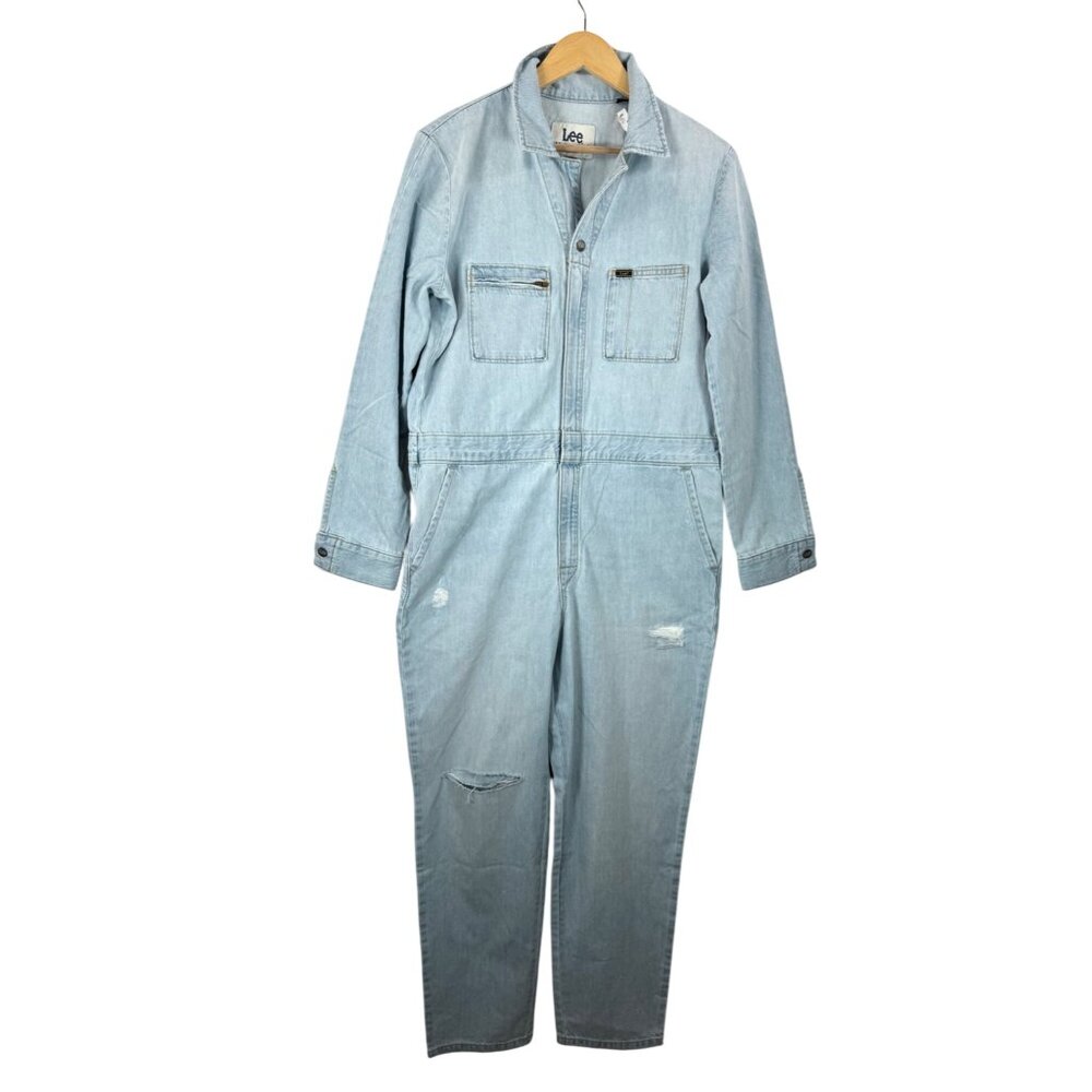 Lee Union Alls Jumpsuit Women's‎ Size M Coveralls Blue Denim One Piece